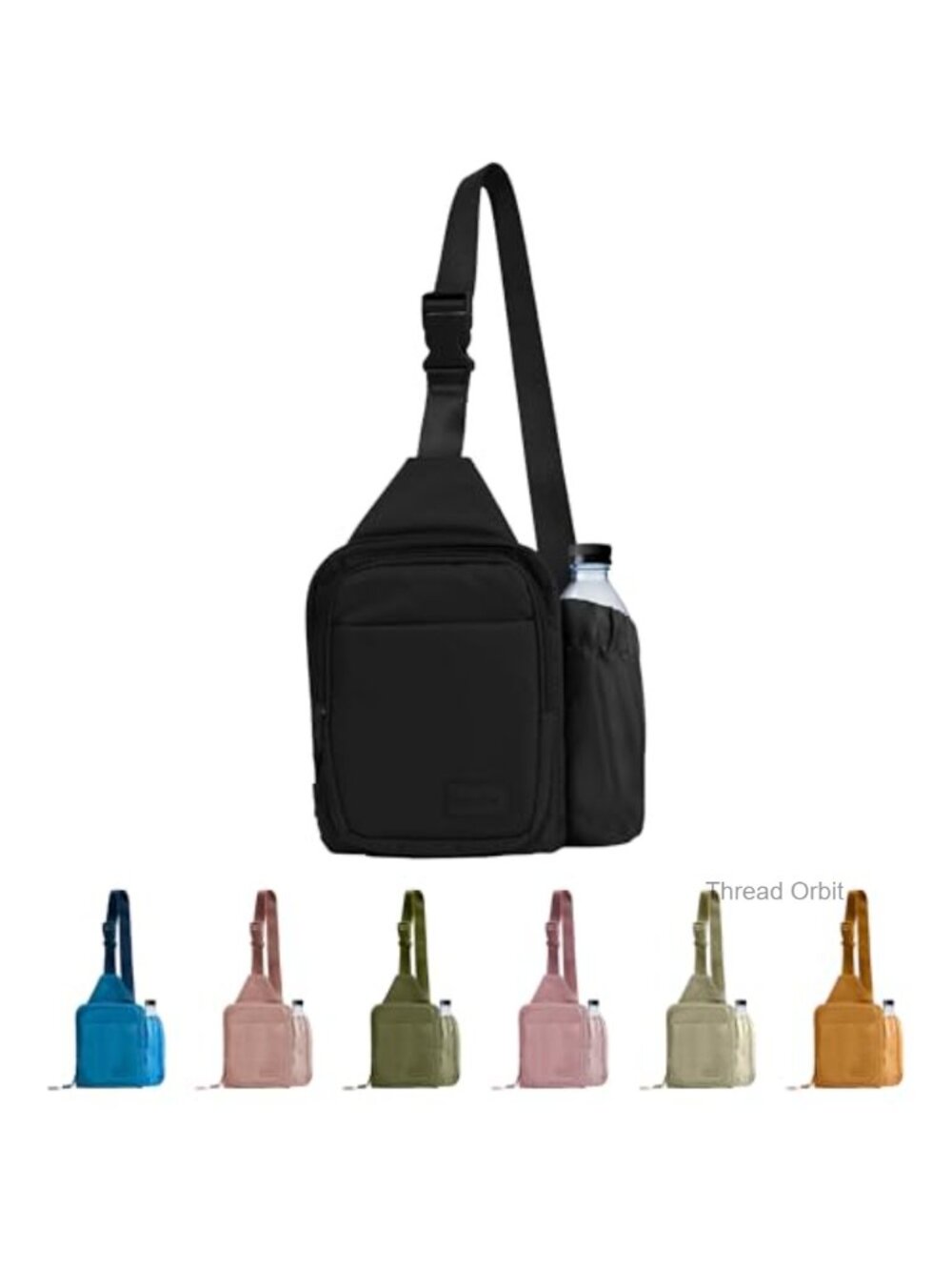Crossbody Sling Bag Water-Resistant Nylon Adjustable Everyday Travel
